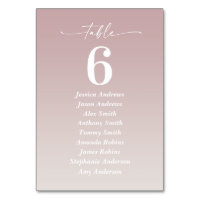 Ombre Mauve Pink & Gardenia White Guest Names