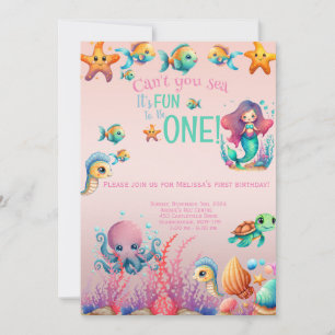Ombre Mermaids  Invitation