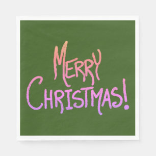 Ombré Merry Christmas Napkins' Napkin