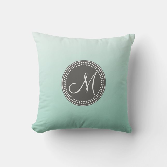 Ombre Mint Green Cushion (Front)