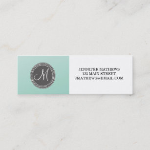 Ombre Mint Green Mini Business Card