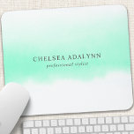 Ombre Mint Watercolor Minimalist Business Mouse Mat<br><div class="desc">Ombre Mint Watercolor Minimalist Business Mouse Pad. Perfect for a feminine business look for hair stylists,  makeup artist,  cosmetologist,  and more!</div>
