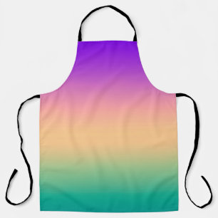 Ombre , multicolored apron