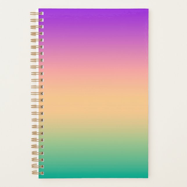 Ombre , multicolored planner (Front)