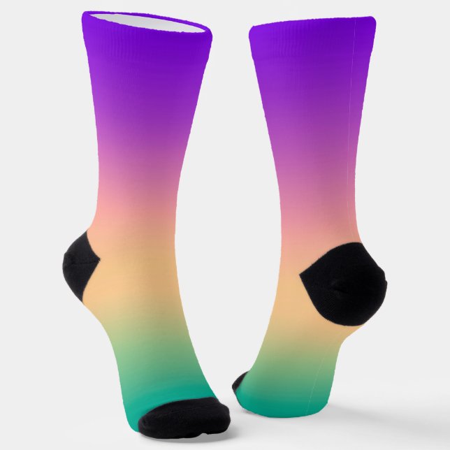 Ombre , multicolored socks (Angled)