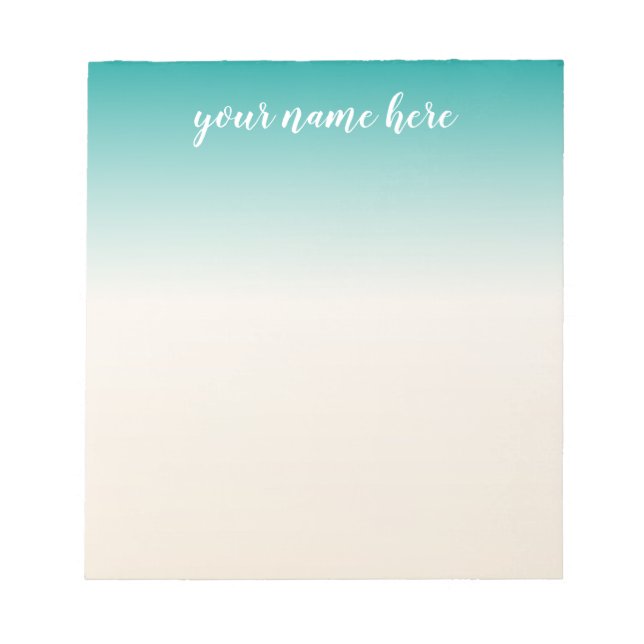 Ombre Notepad Personalised (Front)