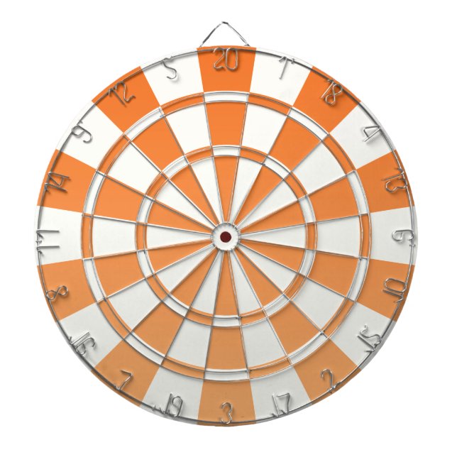 Ombre Orange And White Dartboard (Front)