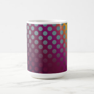 Ombre Passion Fruit Polka Dots Maroon Yellow Teal Coffee Mug