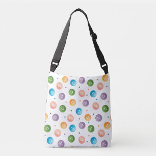 Ombre Pastel Buttons & Dots Crossbody Bag