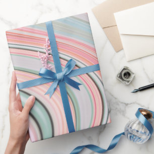 ombre pastel mint coral pink marble swirls wrapping paper