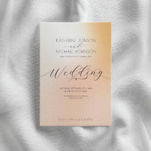 Ombre pastel pink Wedding Invitation