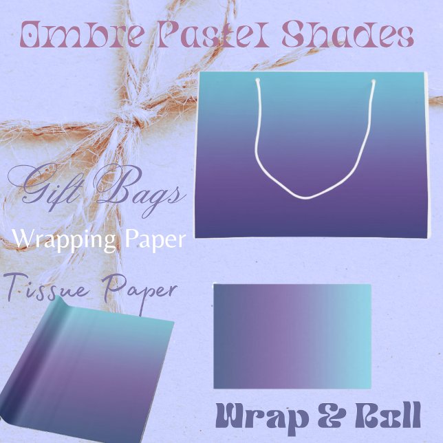 Ombre Pastel Shades  Large Gift Bag (Creator Uploaded)