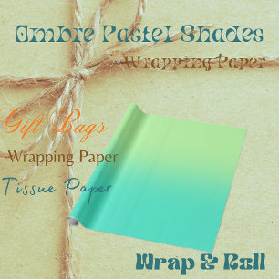 Ombre Pastel Shades Wrapping Paper