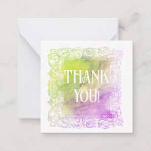 *~* Ombre Pastel THANK YOU AP62 Flat Note Card