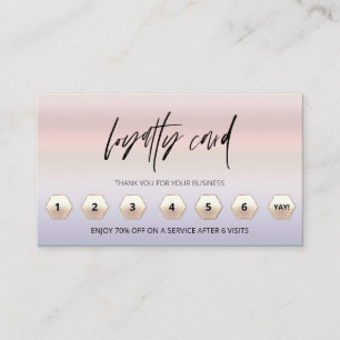 *~* Ombre Pastel Thank You Rewards QR LOGO Loyalty Card