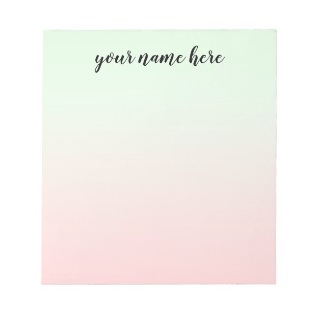 Ombre Personalised Notepad (Front)