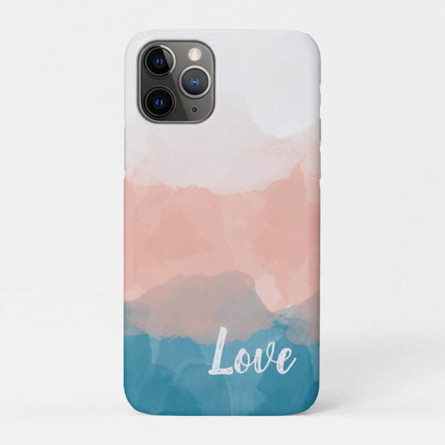 Ombre Pink and Blue Love Graceful Gradient Case-Mate iPhone Case (Back)