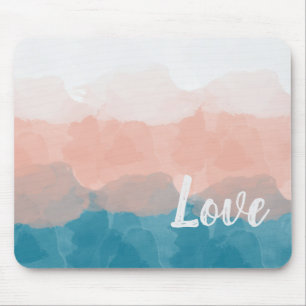 Ombre Pink and Blue Love Graceful Gradient Mouse Mat