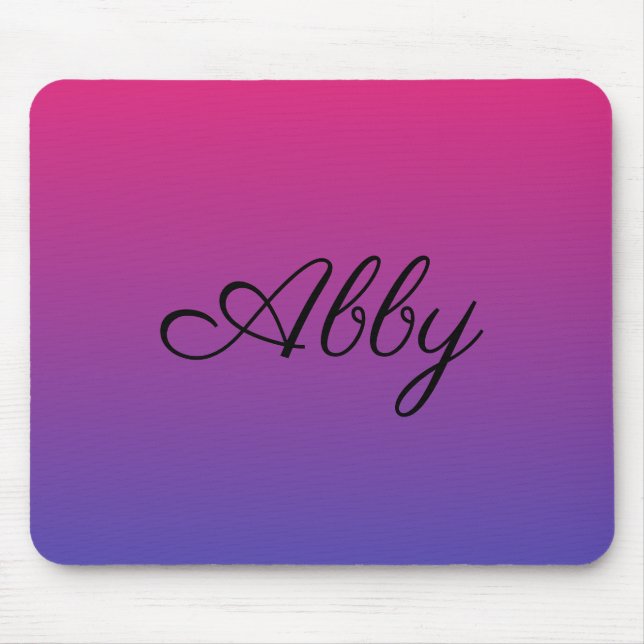 Ombre Pink and Purple Mouse Mat (Front)