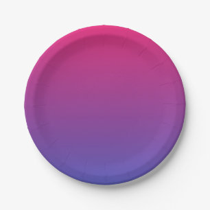 Ombre Pink and Purple Paper Plate
