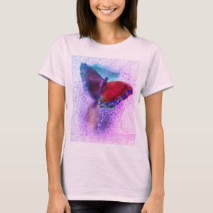 Ombre Pink and Purple Watercolor Butterfly T-Shirt