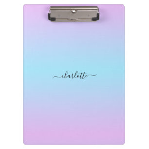 Ombré Pink and Turquoise Gradient Clipboard