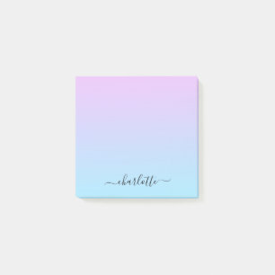 Ombré Pink and Turquoise Gradient Post-it Notes