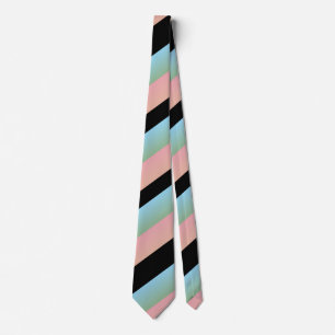 Ombre Pink Blue Green Multi Diagonal Stripes Tie