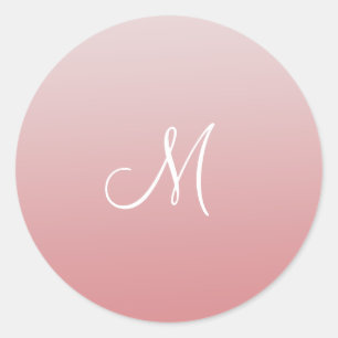 Ombre Pink Classic Round Sticker