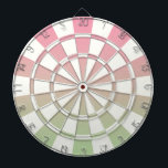 Ombre Pink Green And White Dartboard<br><div class="desc">Ombre Pink Green And White Dart Board</div>