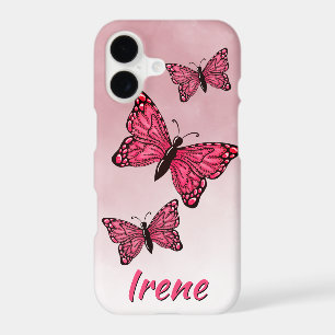 Ombre Pink Monarch Butterflies iPhone / iPad case