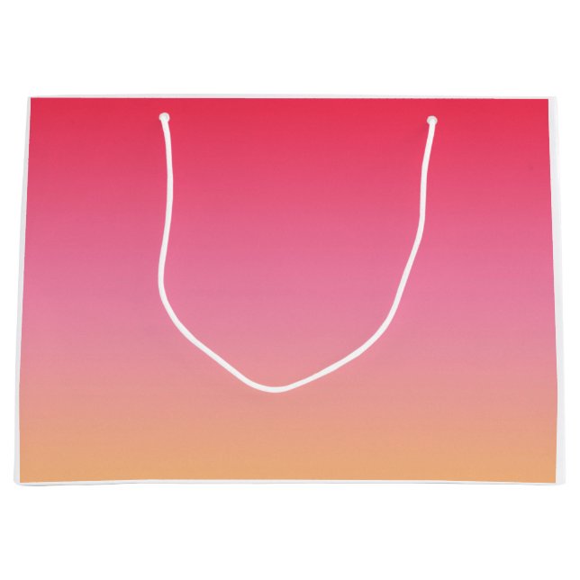 Ombre Pink Orange  Large Gift Bag (Front)