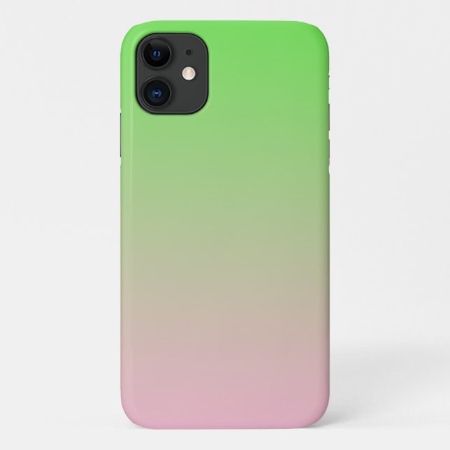 Ombre Pink to Lime Green Case-Mate iPhone Case (Back)