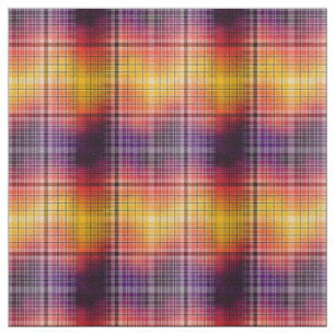 Ombre Plaid in Halloween Sunset Colours Fabric