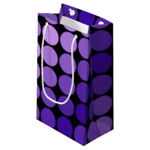 Ombre Purple Circles w/Black Background Small Gift Bag