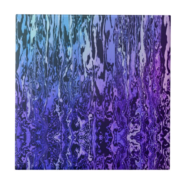 Ombre Purple Fluid Acrylic Art Tile (Front)