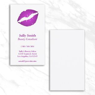 Ombre Purple Lipstick Kiss Business Card