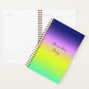 Ombre purple yellow green spring summer colours planner