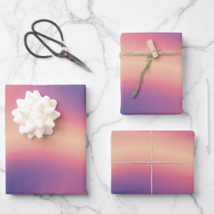Ombre Purple Yellow Pink Pattern Gift  Wrapping Paper Sheet
