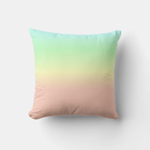 Ombre Rainbow Abstract Pastel Pink Pattern Cushion