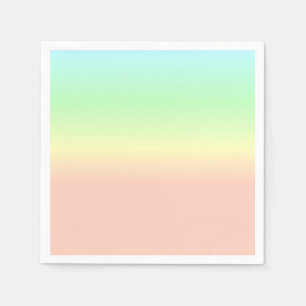 Ombre Rainbow Abstract Pastel Pink Pattern Napkin