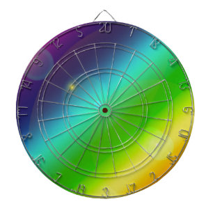 ombre rainbow dartboard