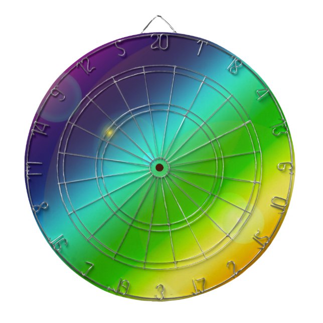 ombre rainbow dartboard (Front)
