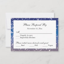 Ombre Rainbow Lanterns Wedding Reply Card