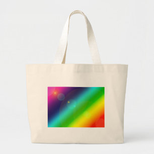 ombre rainbow large tote bag
