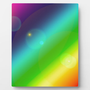 ombre rainbow plaque
