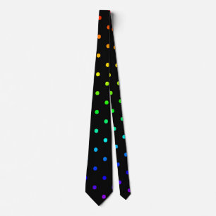 ombre rainbow polka dots gradient colourful tie