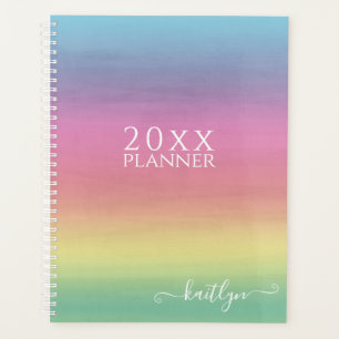 Ombre Rainbow Sky   Personalised Planner