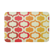 Ombre Retro Ogee in Orange,Tangerine and Red