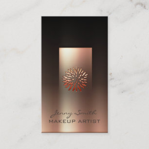 Ombre rose gold gentle dandelion modern luxury business card